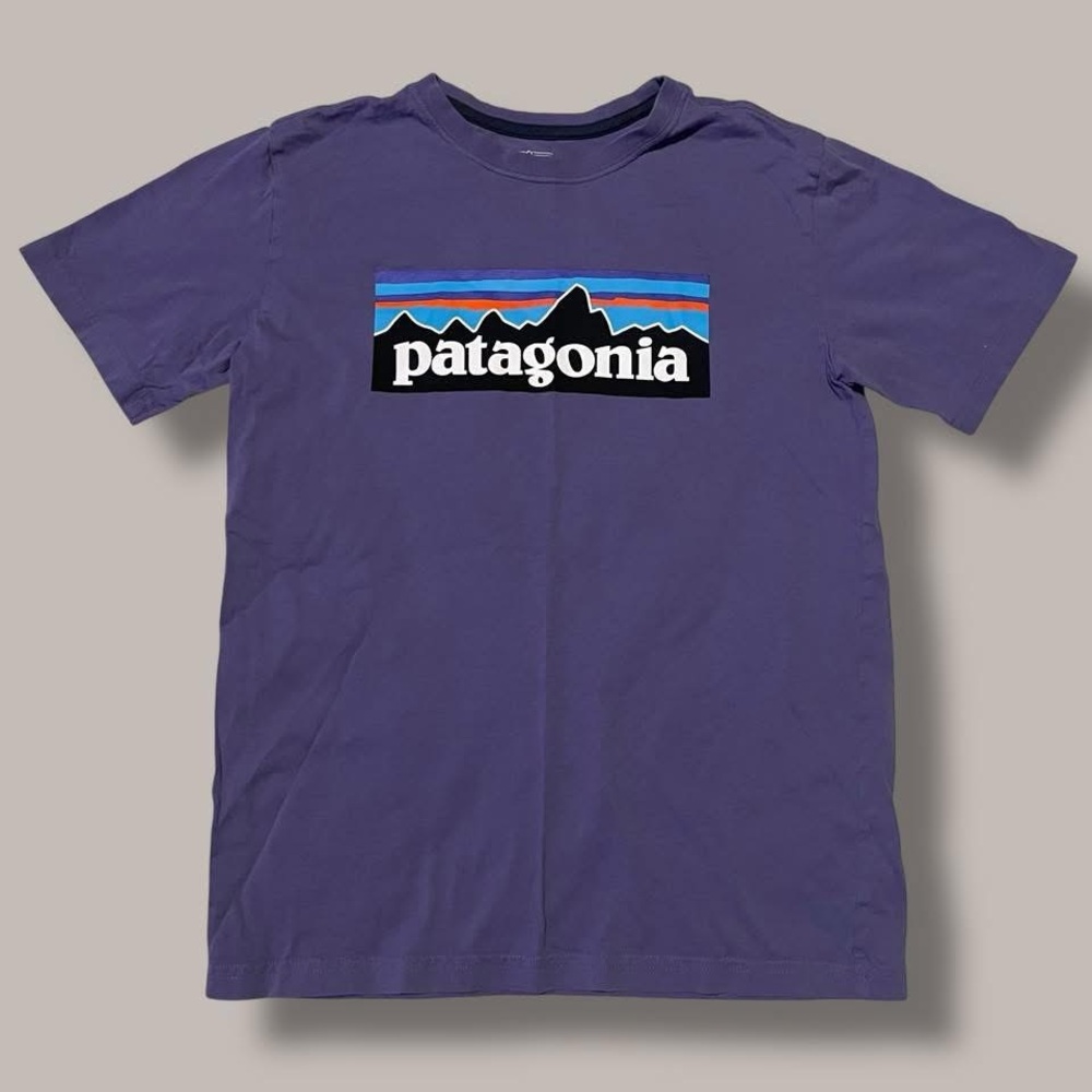 Patagonia Purple Short Sleeve Classic Logo Tee